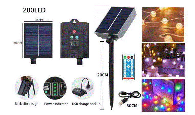 Guirlande Perle 22M RGB (Rouge-Vert-Bleu) 200LED_1