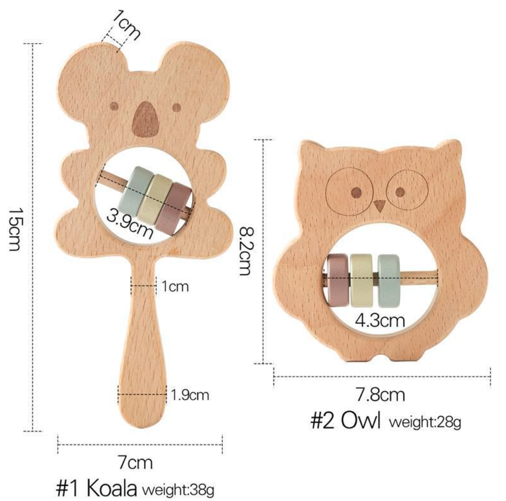 Hochet Koala sonore en bois de hêtre 100% naturel_3