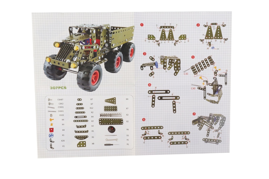 MECANO CAMION MILITAIRE 307 PIECES_3