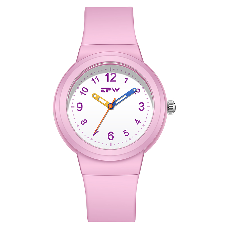 Montre en silicone pour enfants. Bleu, Rose ou Noir._3