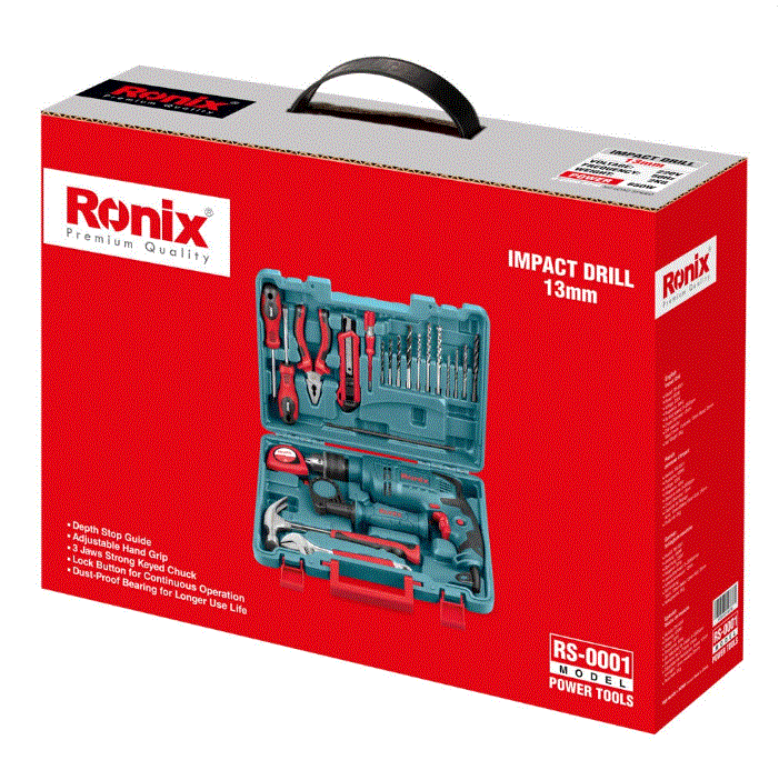 RONIX RS-0001 COFFRET PERCEUSE  650W & ACCESSOIRES  20V_2