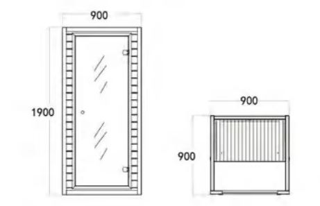 SAUNA INFRAROUGE 1 Persone FRB-1_3