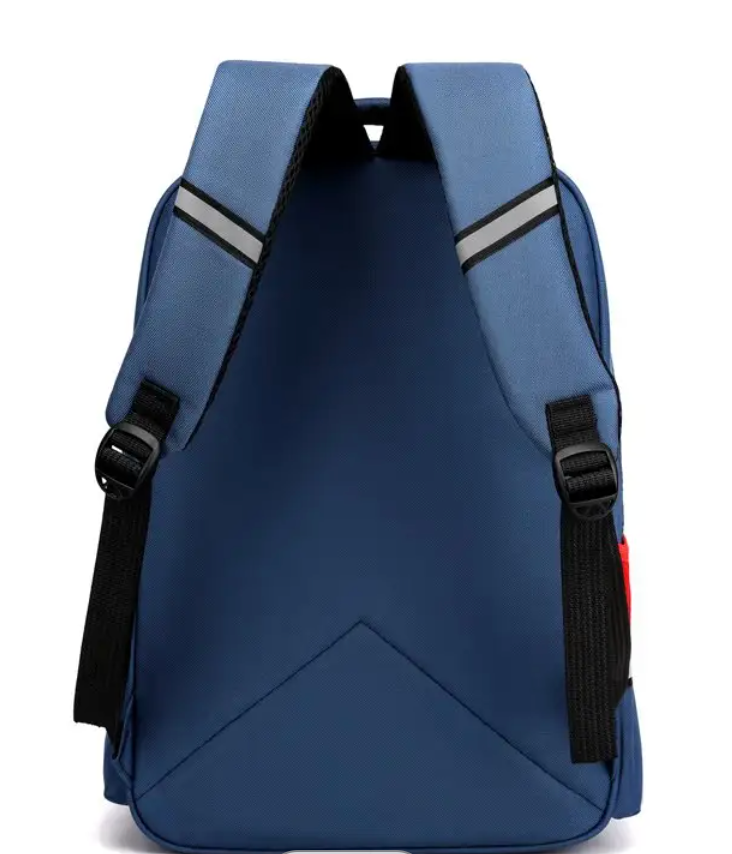 Sac à dos cartable bleu style british, idéal primaire et collège_1