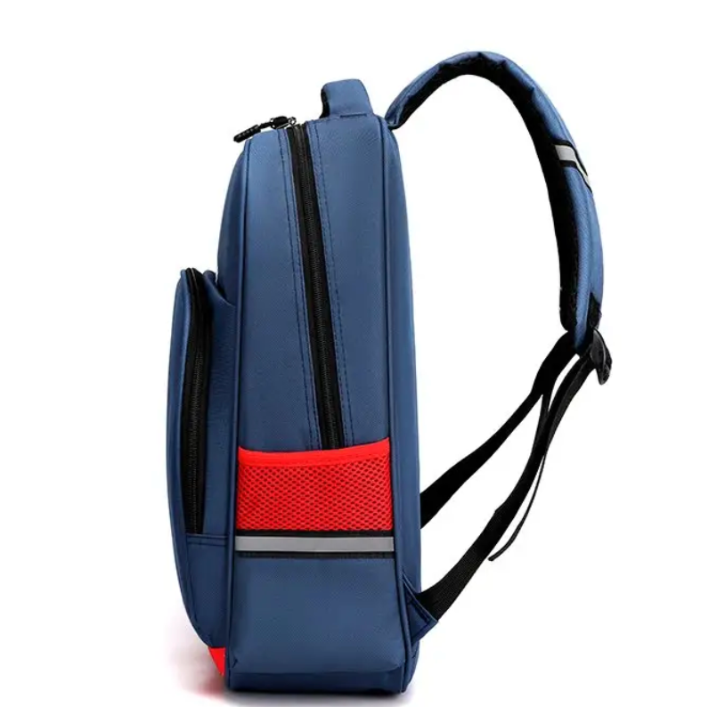 Sac à dos cartable bleu style british, idéal primaire et collège_2