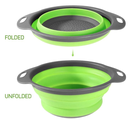 2 passoires pliables en silicone alimentaire. 29,5 cm et 25 cm._1