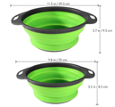 2 passoires pliables en silicone alimentaire. 29,5 cm et 25 cm._2