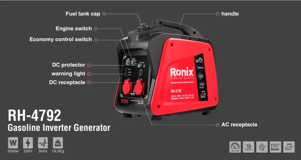 RONIX  GENERATEUR SILENCIEUX ESSENCE 2 kW-4,1 L_7.webp