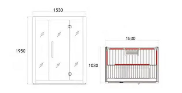 SAUNA INFRAROUGE 3 Persone