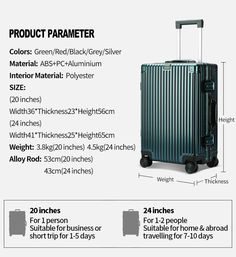 Valise rigide polycarbonate (71*46*26cm)