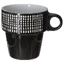 rack 6 mugs m ethnik 26cl, noir & blanc