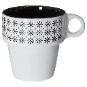 rack 6 mugs m ethnik 26cl, noir & blanc