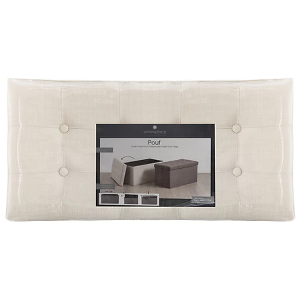 pouf pliable double lysandre bge, beige