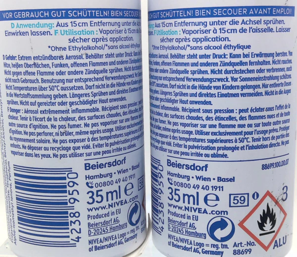 Nivea Déodorant Spray 35ml Sec Actif pour Femme