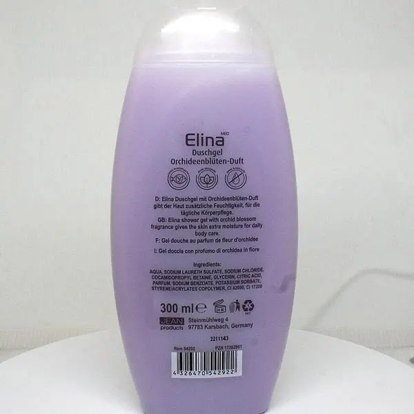 Gel douche Elina 300ml fleur magique fleur d&#39;o