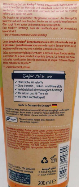 Douche Gel 200ml Kneipp bon fruit de la passion de 