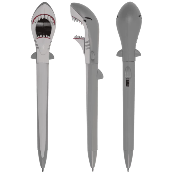 Stylo à bille, requin, 18,5 cm.