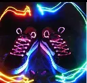 Lacets lumineux 1 paire de lacets LED Bleu