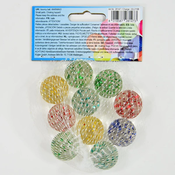 Bouncerz, paillettes, flummies, lot de 10, boules 