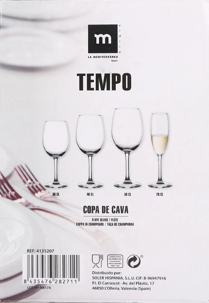 verre a cava 20cl tempo 