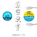cable charge ultra rapide 3a port usb-c