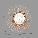 Miroir rtn fleur yasmina d50, beige moyen