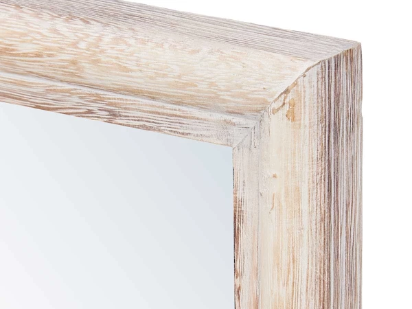 Miroir mural cadre en bois 80 x 120 cm naturel