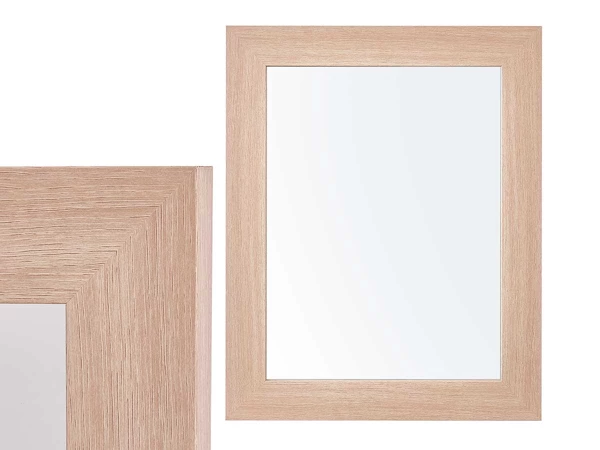 Miroir 38x48 cadre brun naturel