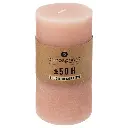 Bougie ronde olia rose 6.8x14, rose clair