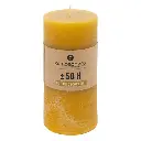 Bougie ronde olia jaune 6.8x14, moutarde
