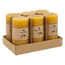 Bougie ronde olia jaune 6.8x14, moutarde