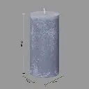 Bougie ronde olia gris 6.8x14, gris