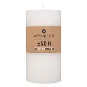 Bougie ronde olia blanche 6.8x14, blanc