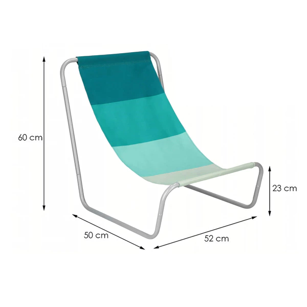 Chaise longue pliante avec sac jardin touristique 