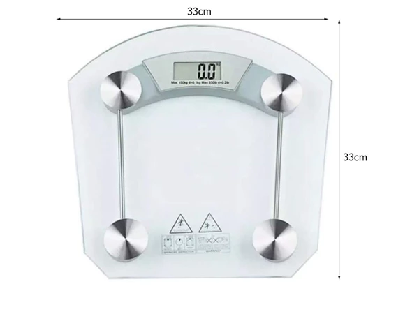 Pese-personne électronique 180kg verre LCD