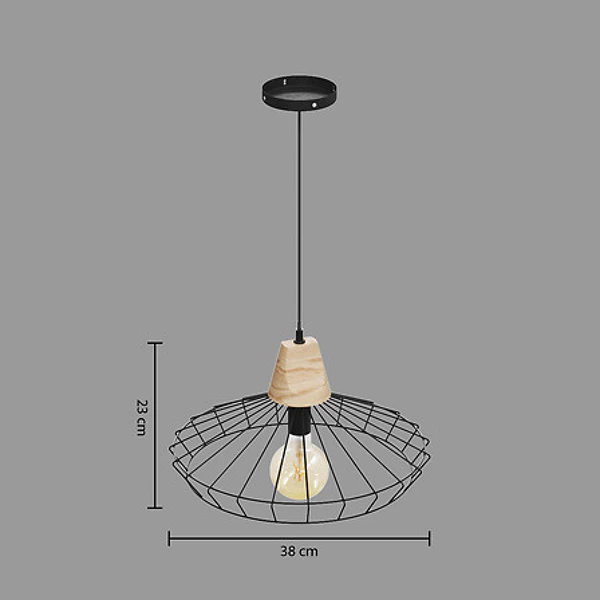 Suspension metal noir fil ben nr D37,5