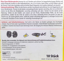 Spirale anti-moustique 10 avec 2 supports métalliq