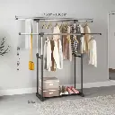 Portant à vêtements - Réglable en hauteur et en bas 