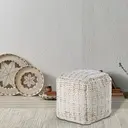Pouf tabouret carré jute 45x45x45cm 