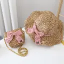 ENSEMBLE sac à main et chapeau 52 cm pour fille