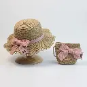 ENSEMBLE sac à main et chapeau 52 cm pour fille