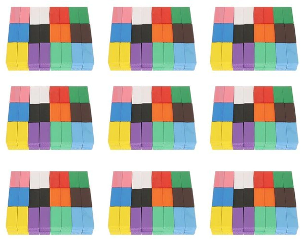 Puzzle de blocs de bois dominos coloré 1131