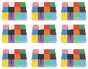 Puzzle de blocs de bois dominos coloré 1131