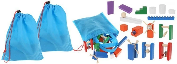 Puzzle de blocs de bois dominos coloré 1131