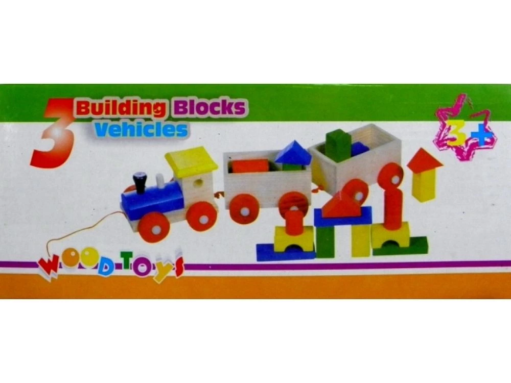 Train en bois avec blocs 