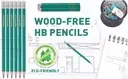 12PCS HB CRAYON A PAPIER SANS BOIS AVEC GOMME FOSKA