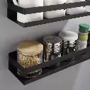 Étagère de salle de bain noire Ruhhy 19188 