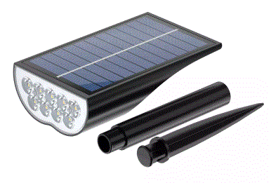 PROJECTEUR 9LED JARDIN BLANC-CHAUD