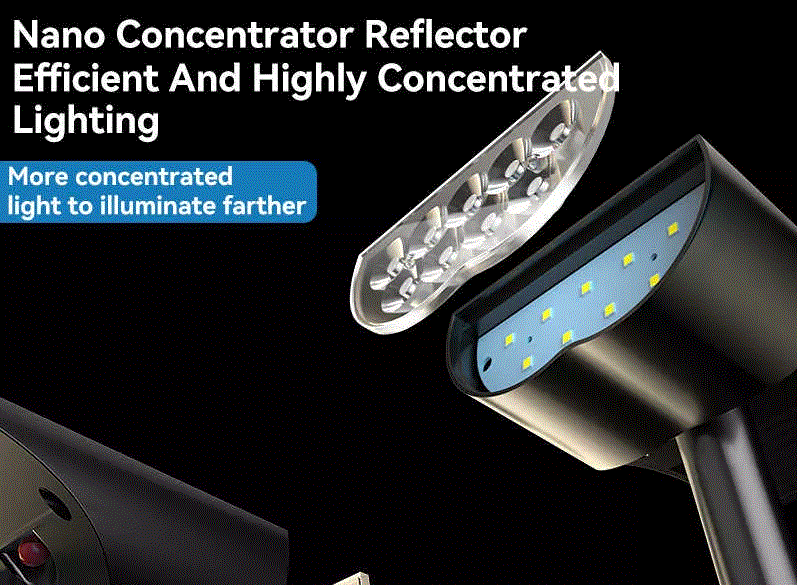 PROJECTEUR 9LED JARDIN BLANC-CHAUD