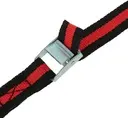 Attache à cliquet Sangle 2,5 mx 25 mm noir/rouge 2 pièces 