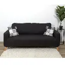 housse extensible canape trois places noir